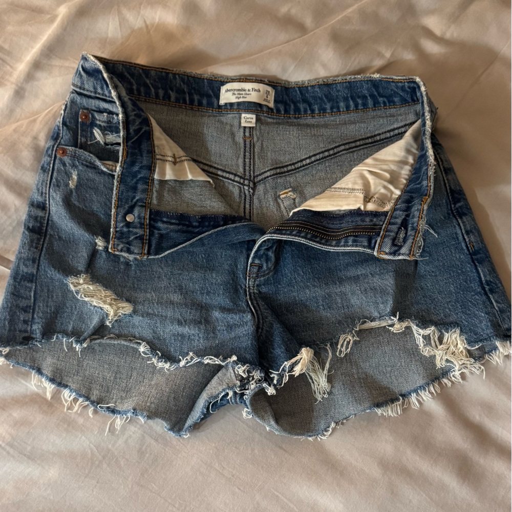 Abercrombie high waisted denim shorts